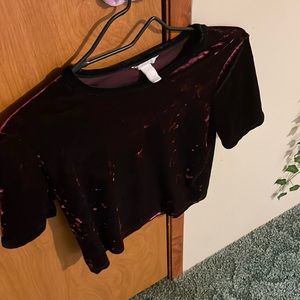 Dark Pink Velvet Tee